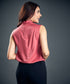 High Neck Pink Satin Top